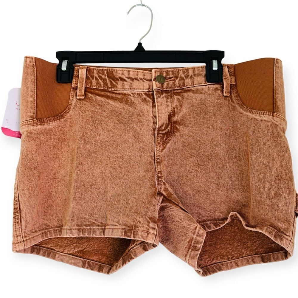 Ingrid & Isabel Maternity Side Panel Maternity Jean Shorts Size 8